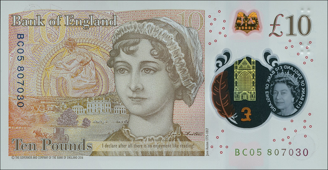 Jane Austen 10 pund